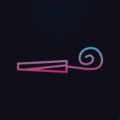 Poster - Party horn blowout nolan icon. Simple thin line, outline vector of party icons for ui and ux, website or mobile application