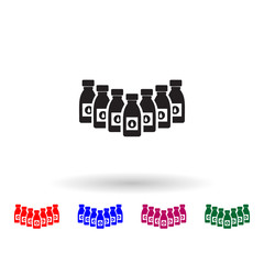 Poster - Printer ink multi color icon. Simple glyph, flat vector of print house icons for ui and ux, website or mobile application