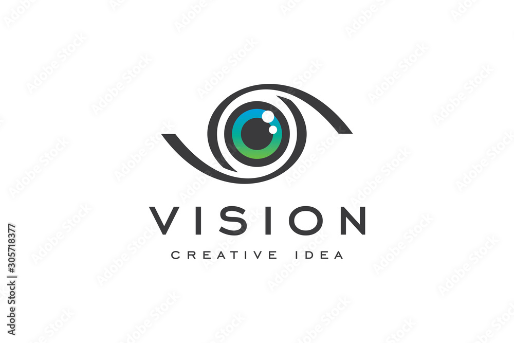 Creative Eye Concept Logo Design Template - obrazy, fototapety, plakaty 