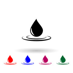 Poster - Big oil droplet multi color icon. Simple glyph, flat vector of profit icons for ui and ux, website or mobile application