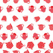 © Doeke - Red and white seamless pattern print background