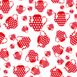 © Doeke - Red and white seamless pattern print background