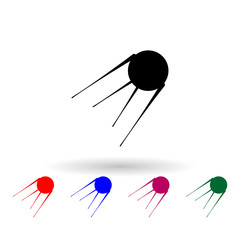 Poster - First satellite multi color icon. Simple glyph, flat vector of russia icons for ui and ux, website or mobile application