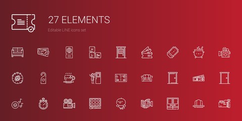 Wall Mural - elements icons set