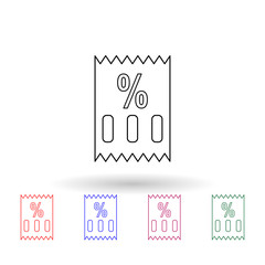Poster - Store check multi color icon. Simple thin line, outline vector of sale icons for ui and ux, website or mobile application