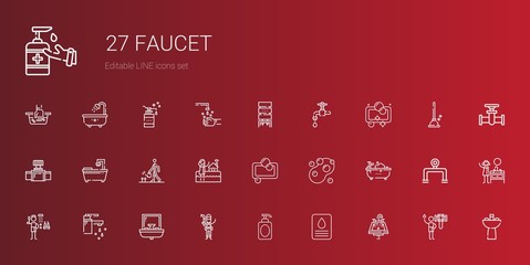 Poster - faucet icons set