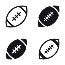 American Football Ball - Vector Icon Isolated