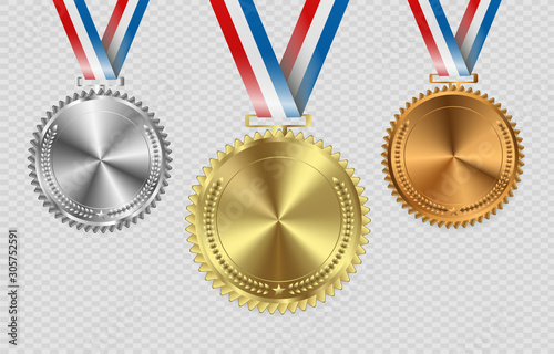 Fotomural Champion medails with red ribbon