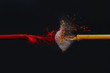 © RooM The Agency - Acrylic paint being fired through a tube of compressed air