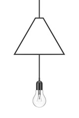 Aufkleber - Vintage Hanging Light Bulb. 3d Rendering
