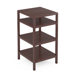 Poster - Empty Wooden Rack Storage Stand. 3d Rendering