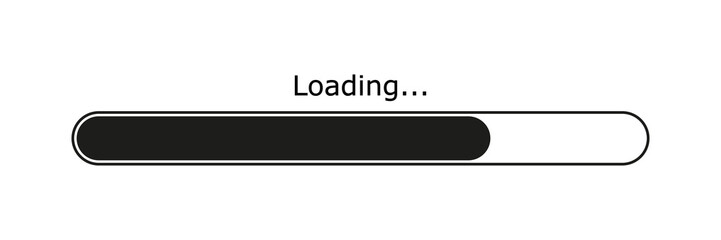 Poster - loading process icon. isolated vector element on white background. download vector black icon. proce