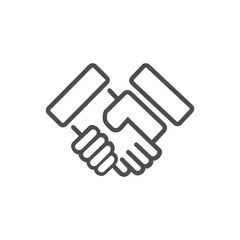 Fototapete -  Handshake line for web computer and mobile