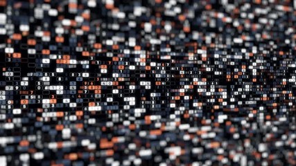 Aufkleber - Colorful abstract background with plenty of columns with digits changing their values on the black. Animation. Data and number values passing through cyberspace
