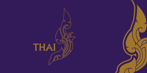 Thai art element for Thai graphic design vector illustration.