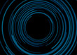 Dark blue circular lines abstract futuristic technology background. Vector design