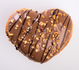 Sticker - Donut or Heart Shaped Donut on a background new.