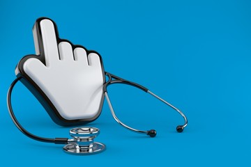 Wall Mural - Internet cursor with stethoscope