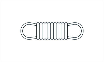Poster - Climber rope icon in flat style for outdoor and adventure concepts