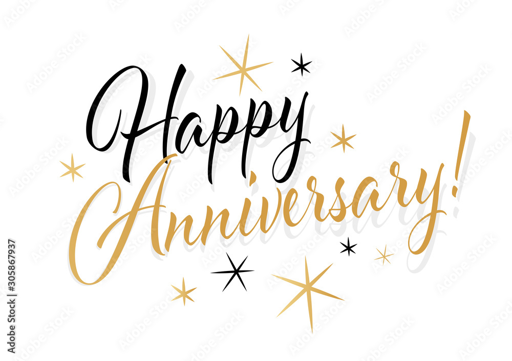 Happy anniversary Stock Vector | Adobe Stock
