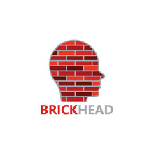 Brick Head Logo Template Design