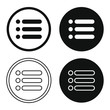© ville - Web site Menu, line, list icon shape. Basic app ui page symbol logo sign. Vector illustration image. Isolated on white background. Internet navigation button.