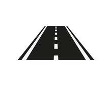 Road Icon Isolate On White Background, Vector