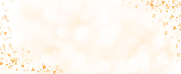Wall Mural - blur elegance orange color background with glow light and confetti flying spreading with copy space 