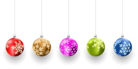 Poster - Christmas Background with cannabis Christmas balls