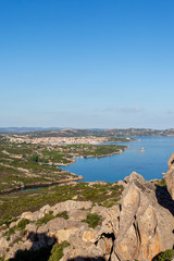 Wall Mural - Mediterranean sea next to Palau, Sardinia, Italy.