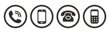 Phone Icon Collection. Call Sign. Vector