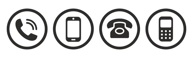 phone icon collection. call sign. vector