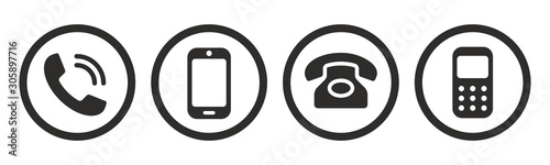 Fotografía Phone icon collection. Call sign. Vector