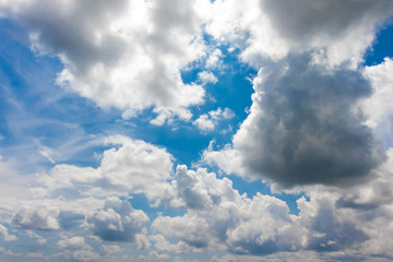 blue sky with white clouds