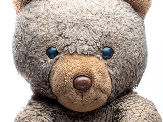 Alter Teddy Kuscheltier Gesicht