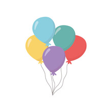 Isolated Balloons Icon Vector Design