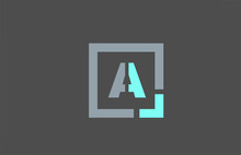 Grey Letter A Alphabet Logo Design Icon For Business