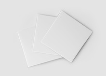 White CD-DVD Compact Disk Mockup, 3d Rendered On Light Gray Background