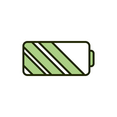 battery charge environment ecology line and fill