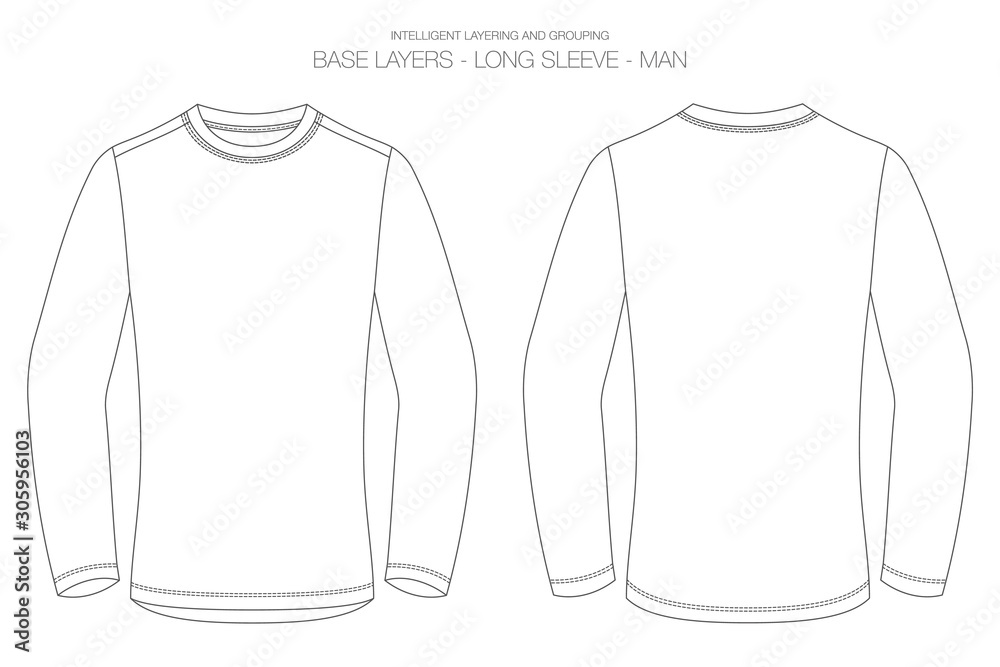 Base Layer Vector Illustration. Outlines, Stitches and Isolated ...