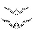 Set of tattoo maori design for belly, low back, chest. Art tribal tattoo. 