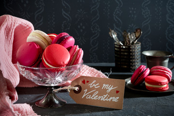 Poster - Pink macarons for Valentine's Day