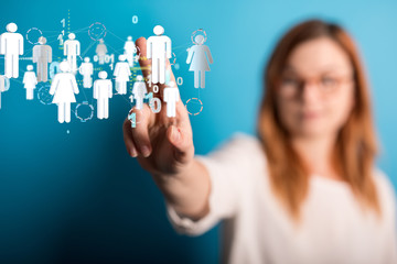 Poster - group of network people - Business and contact