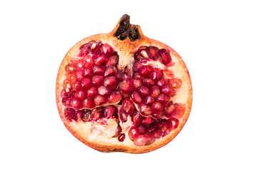 Wall Mural - fresh ripe pomegranate isolated on white background