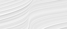 Abstract Grey White Waves And Lines Pattern.  Futuristic Template Background. 