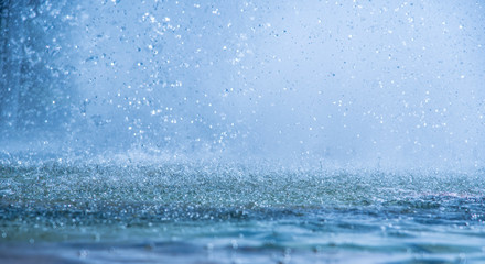 Abstract photograph of water splashed in a fountain