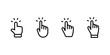 © Matias - Hand clicking icons collection. Set of finger pointers.