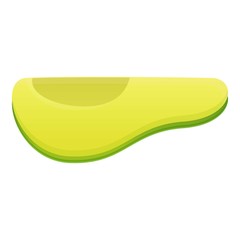 Poster - Clean piece avocado icon. Cartoon of clean piece avocado vector icon for web design isolated on white background