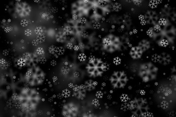 Wall Mural - snowflakes on dark background