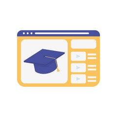 Wall Mural - website graduation hat school learning online